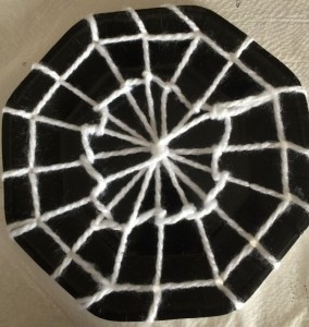 spider web plate showing woven web