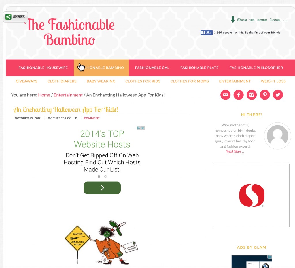 The Fashionable Bambino An Enchanting Halloween App For Kids!